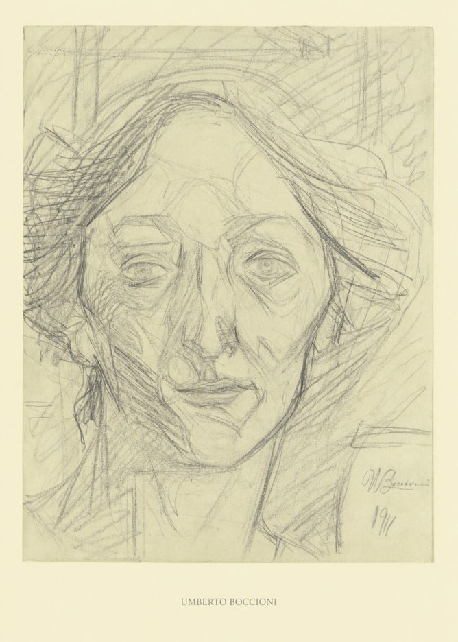 Umberto Boccioni Head of a Woman No5 - Plakat