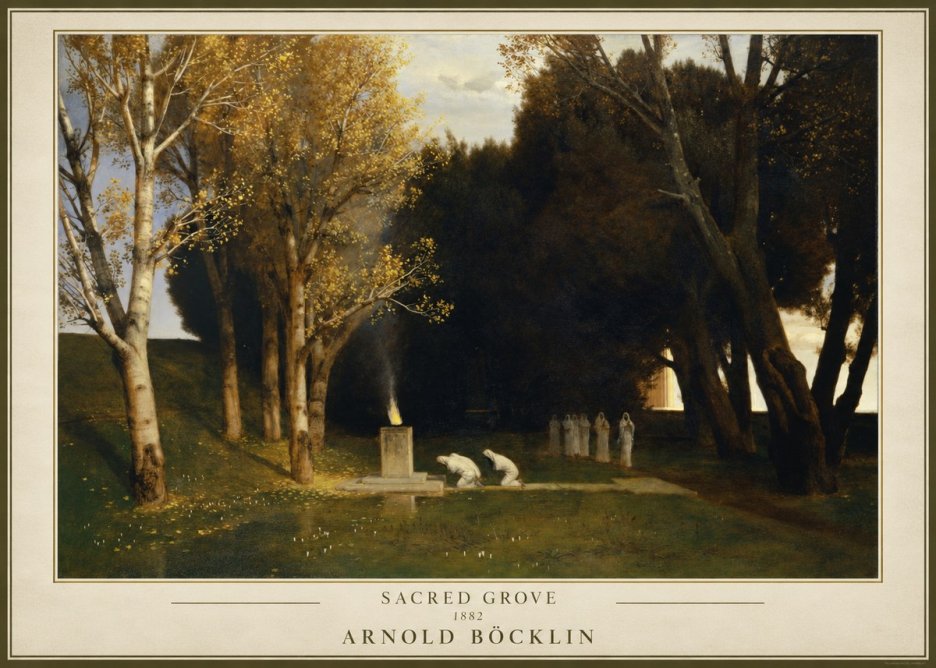 Arnold Böcklin Sacred Grove I No1 - Plakat