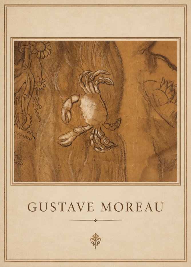 Gustave Moreau Crab Study No1 - Plakat