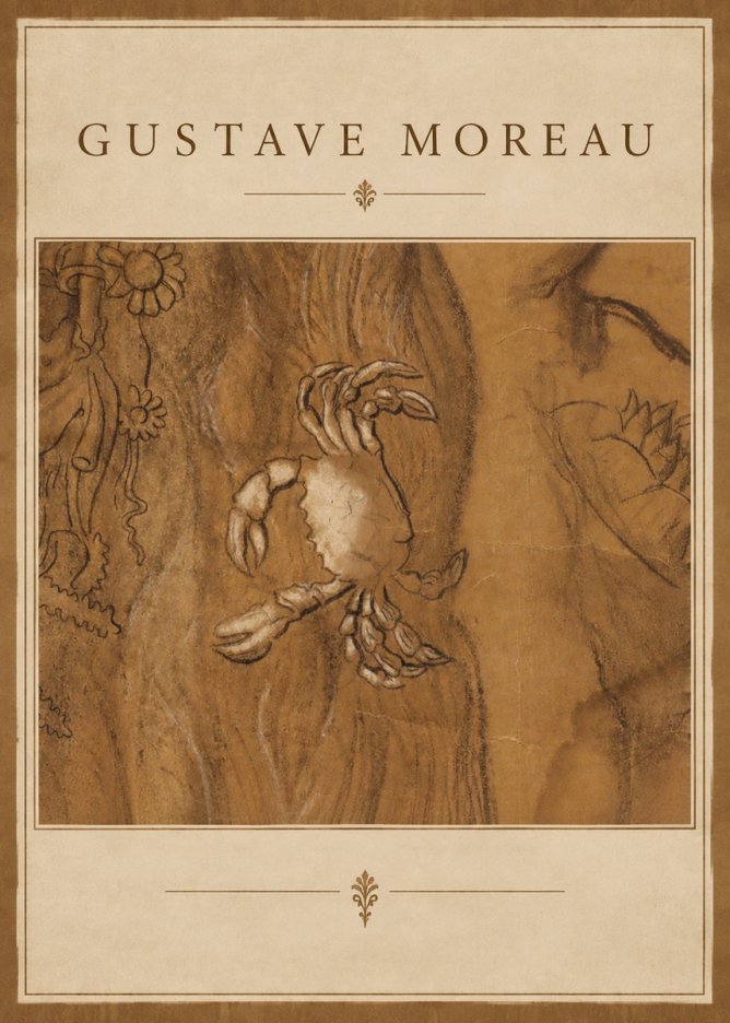 Gustave Moreau Crab Study No2 - Plakat