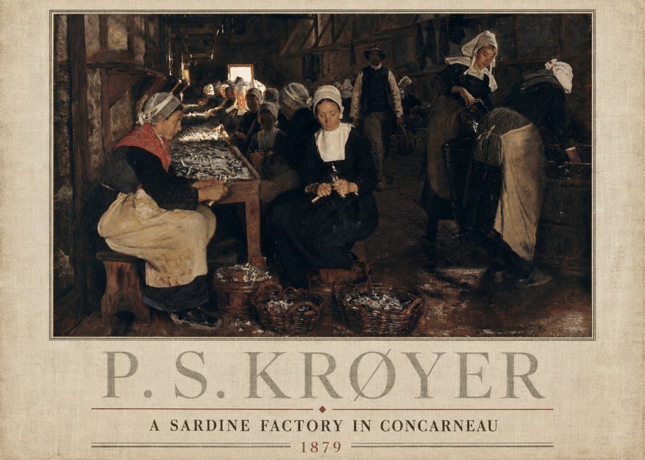 P.S. Krøyer A Sardine Factory in Concarneau No3 - Plakat