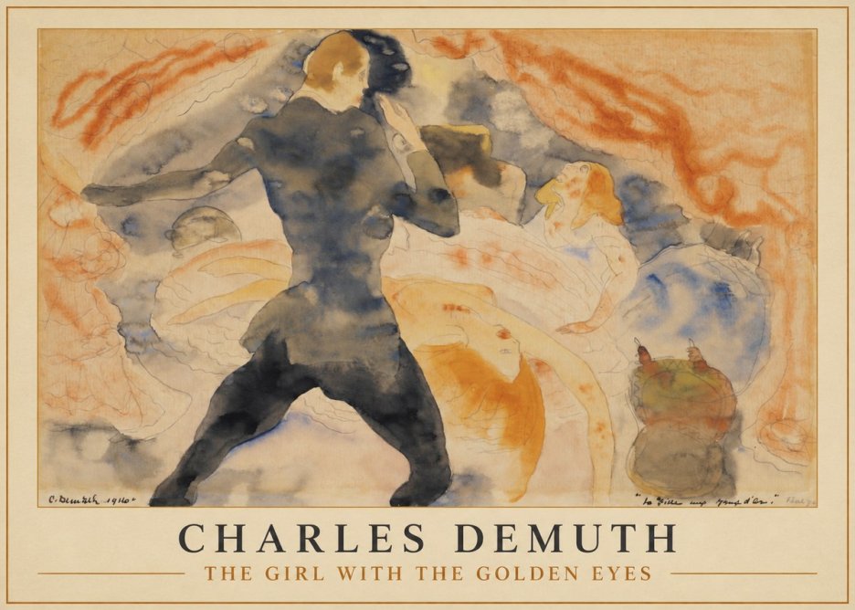 Charles Demuth The Girl with the Golden Eyes No1 - Plakat