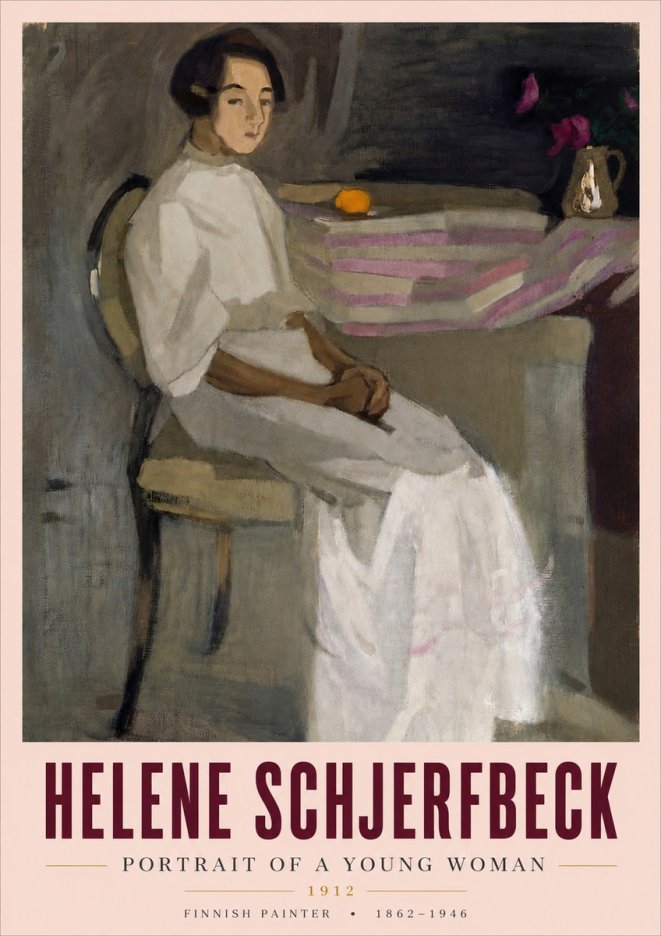 Helene Schjerfbeck Portrait of a Young Woman No5 - Plakat