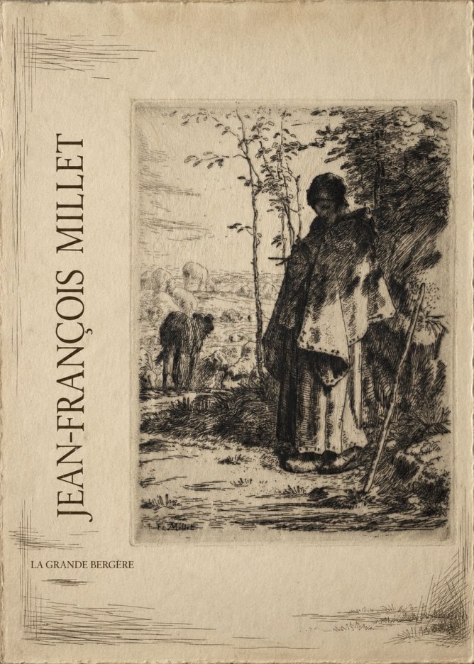 Jean-François Millet La Grande Bergère No2 - Plakat