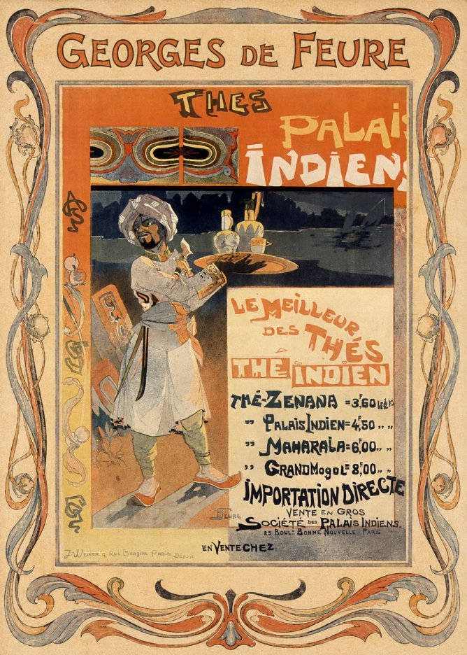 Georges de Feure Thés Palais Indien No1 - Plakat
