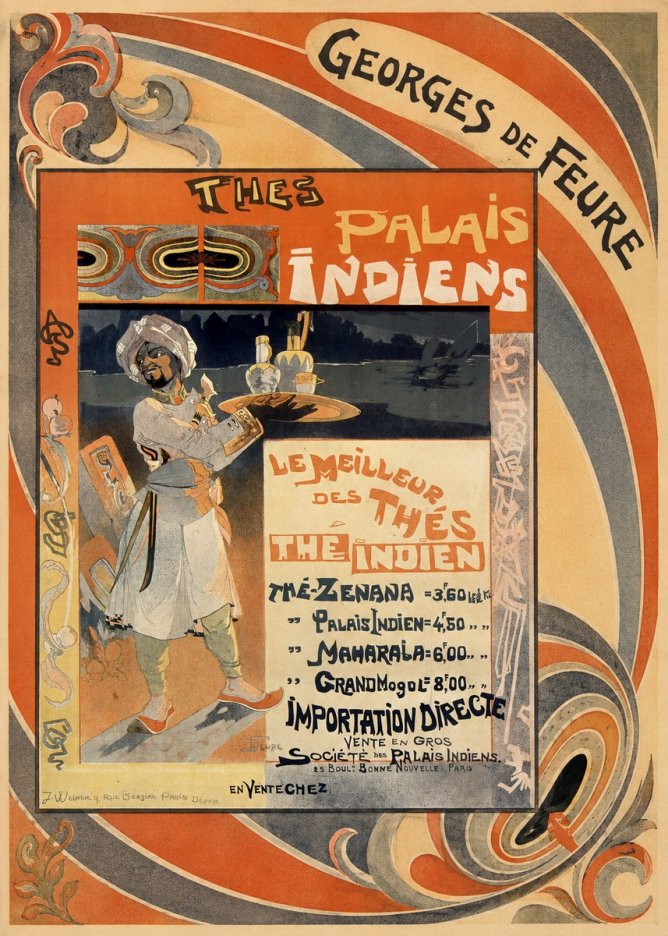 Georges de Feure Thés Palais Indien No4 - Plakat