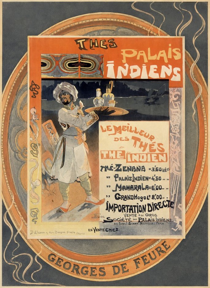 Georges de Feure Thés Palais Indien No5 - Plakat