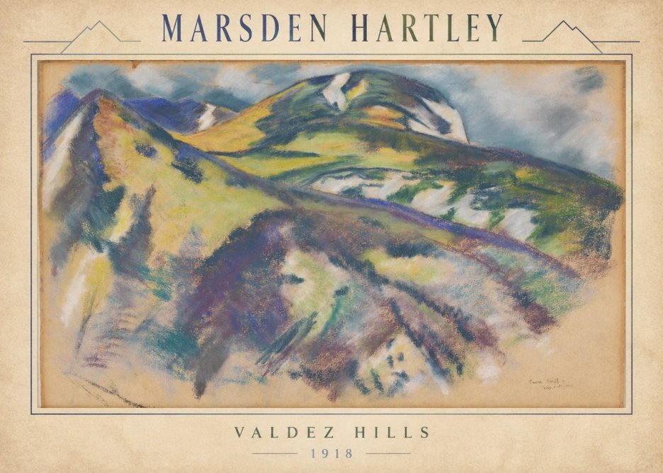 Marsden Hartley Valdez Hills No3 - Plakat