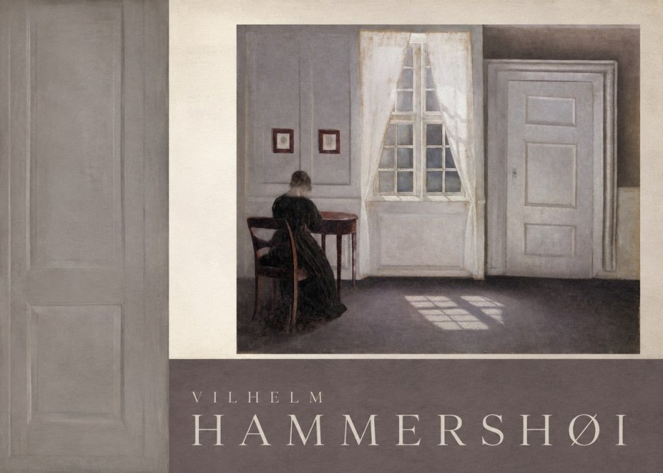 Vilhelm Hammershøi Interior with a Woman at a Table No6 - Plakat