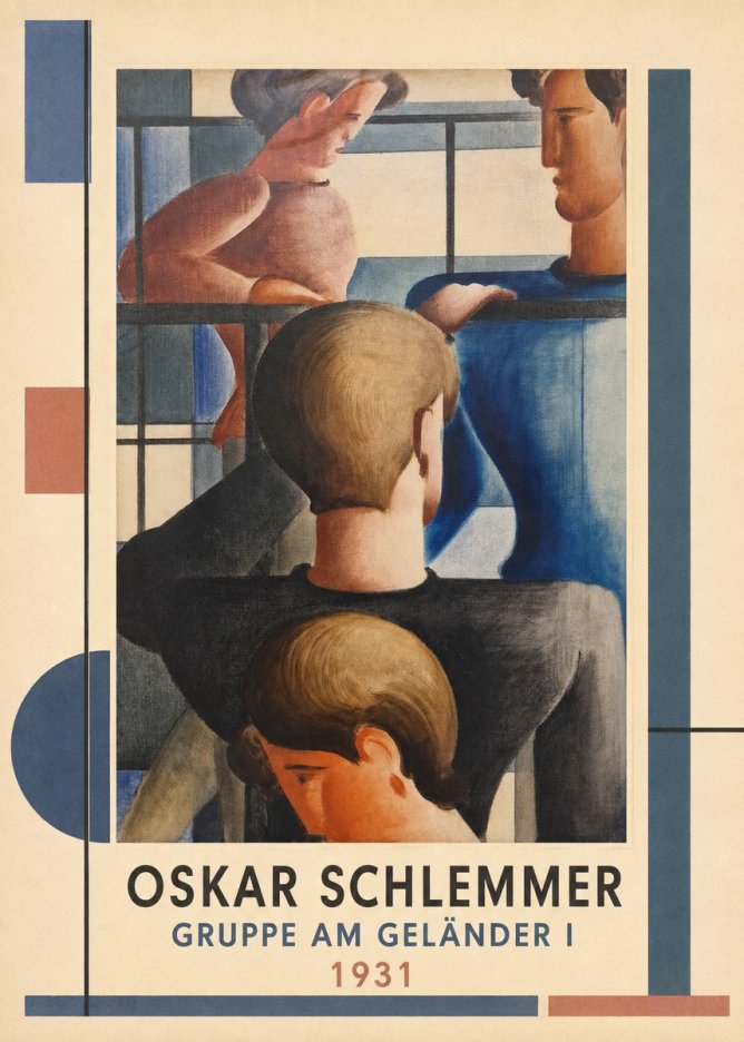 Oskar Schlemmer Gruppe Am Geländer I No1 - Plakat