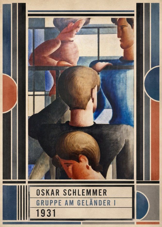 Oskar Schlemmer Gruppe Am Geländer I No5 - Plakat
