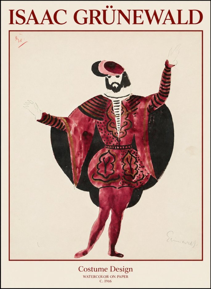 Isaac Grünewald Costume Design II No1 - Plakat