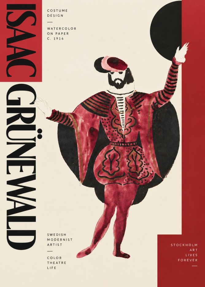 Isaac Grünewald Costume Design II No4 - Plakat