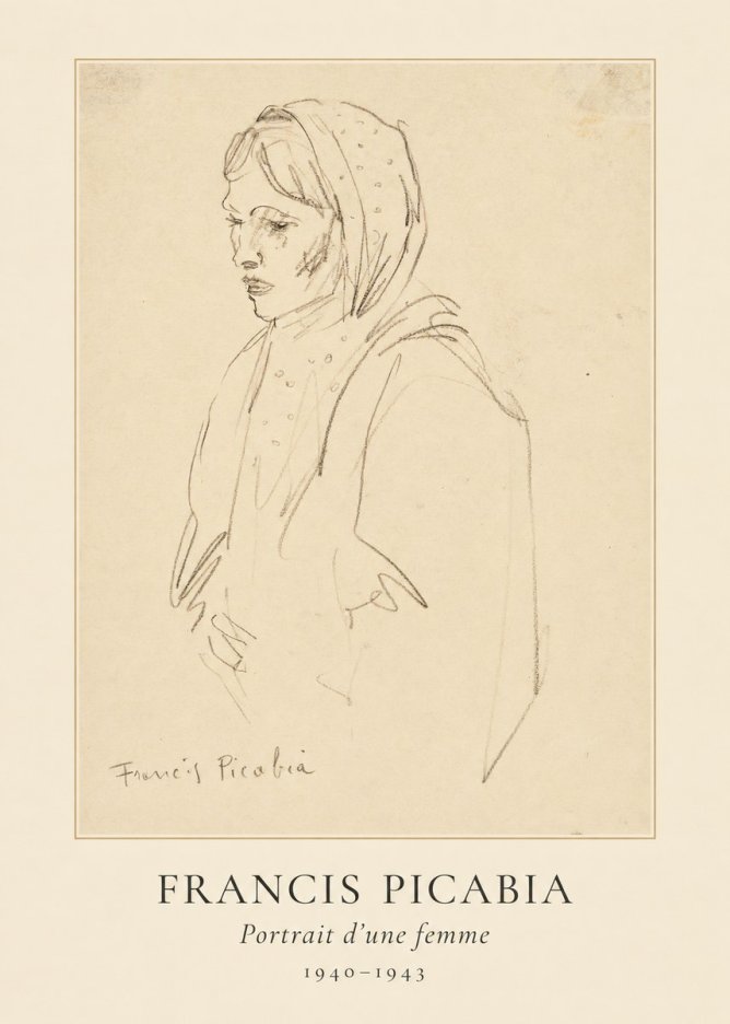 Francis Picabia Portrait D'une Femme No5 - Plakat