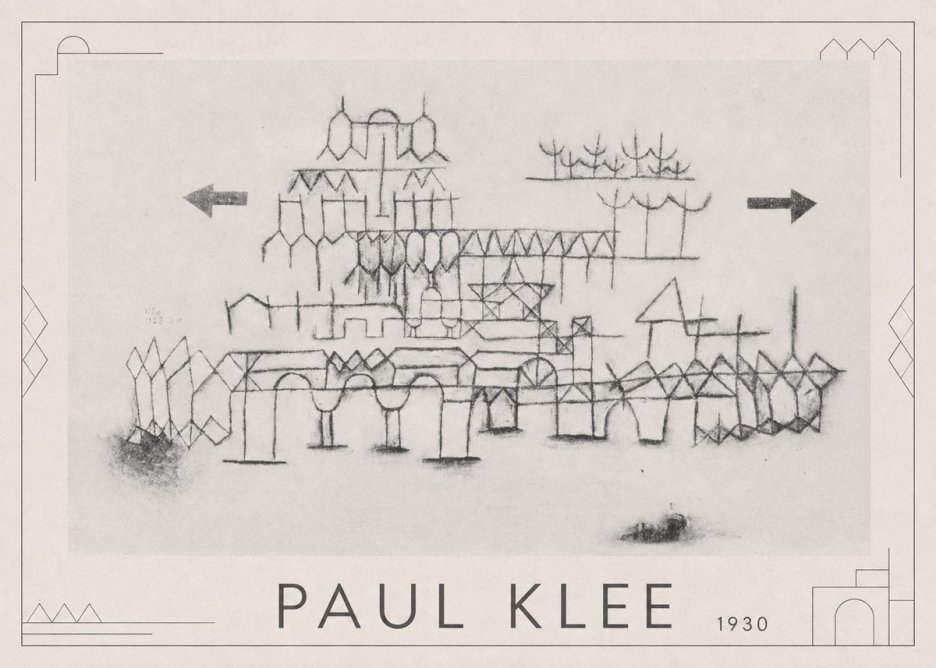Paul Klee Architektur No1 - Plakat