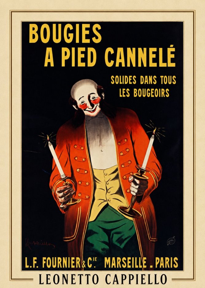 Leonetto Cappiello Bougies a Pied Cannelé No3 - Plakat
