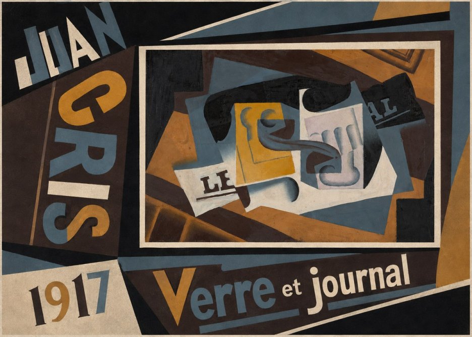 Juan Gris Verre Et Journal No5 - Plakat