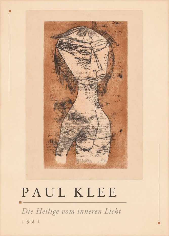 Paul Klee Die Heilige Vom Inneren Licht I No1 - Plakat