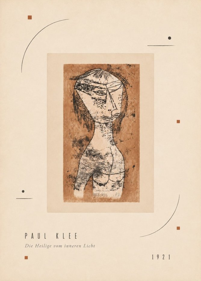 Paul Klee Die Heilige Vom Inneren Licht I No3 - Plakat