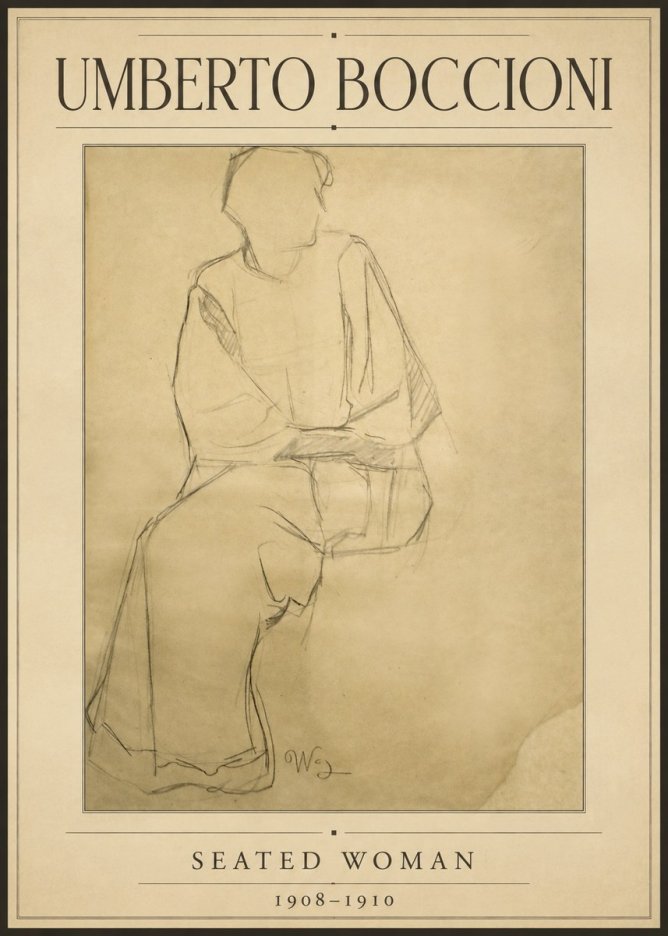 Umberto Boccioni Seated Woman No1 - Plakat