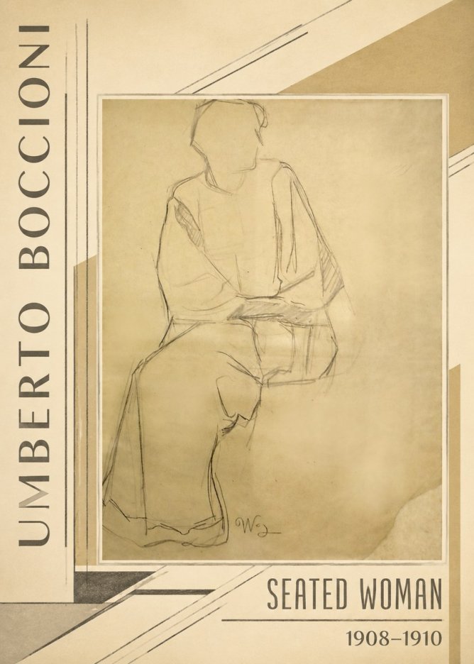 Umberto Boccioni Seated Woman No2 - Plakat