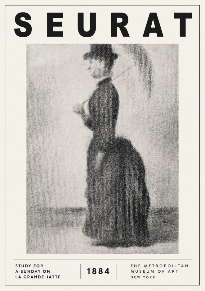 Seurat Study for "a Sunday on La Grande Jatte" No2 - Plakat