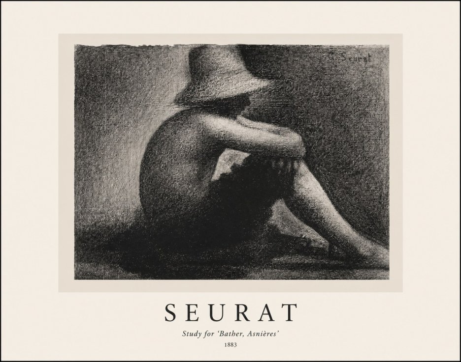 Seurat Study for 'Bather, Asnières' No1 - Plakat