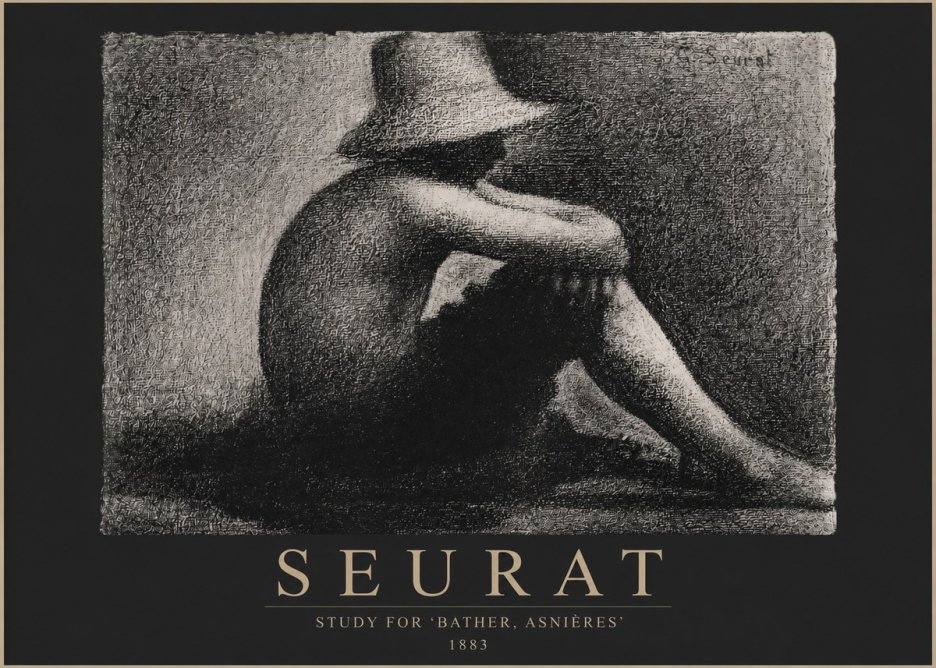 Seurat Study for 'Bather, Asnières' No4 - Plakat