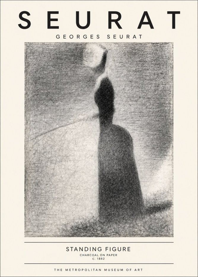 Seurat Standing Figure No3 - Plakat