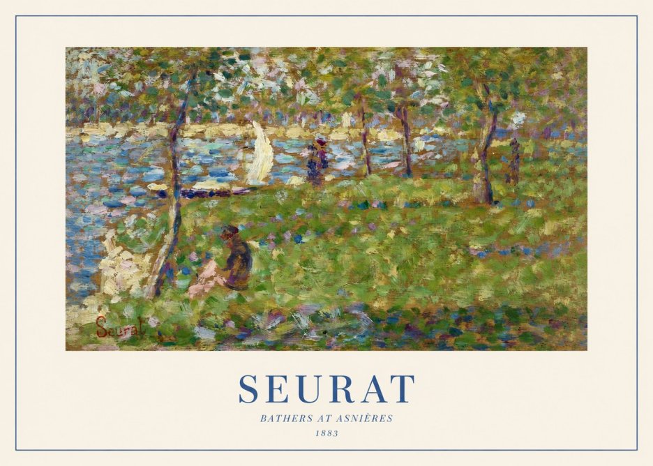 Seurat Bathers at Asnières I No1 - Plakat