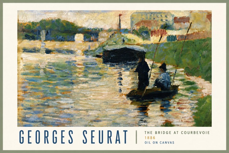 Seurat The Bridge at Courbevoie No5 - Plakat