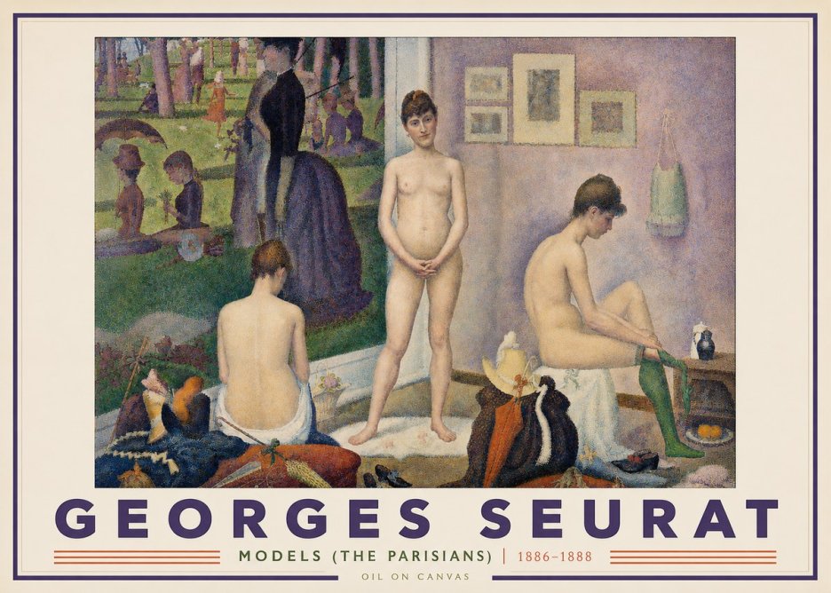 Seurat Models (the Parisians) No2 - Plakat