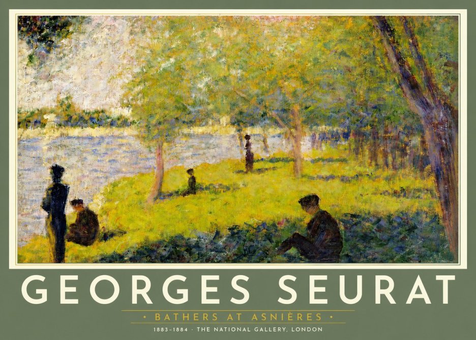 Seurat Bathers at Asnières IV No2 - Plakat