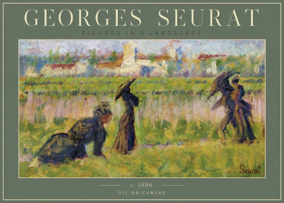 Seurat Figures in a Landscape No6 - Plakat