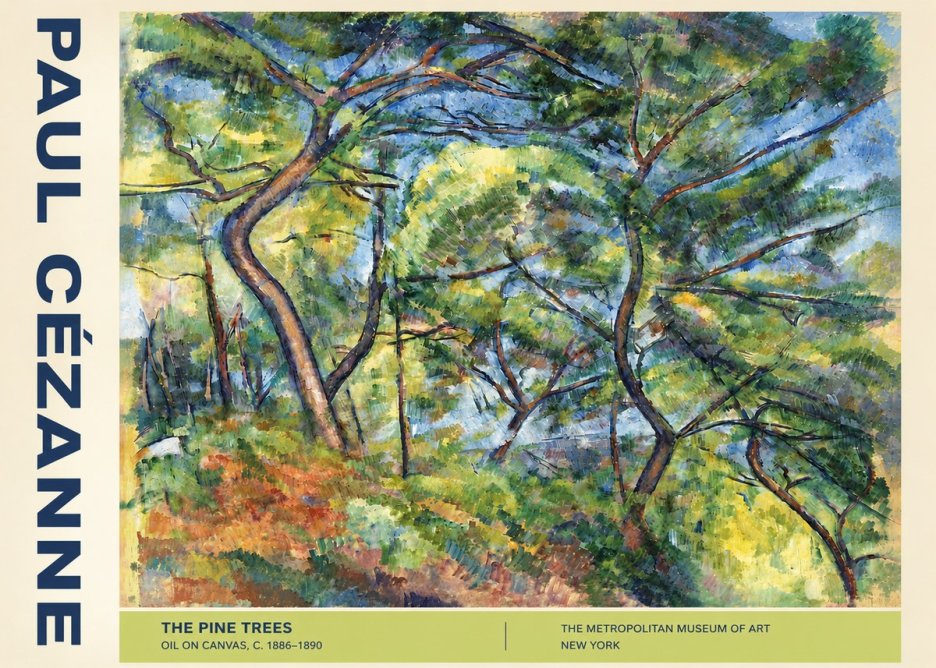 Paul Cézanne The Pine Trees No4 - Plakat