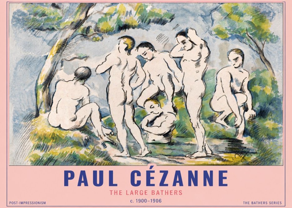 Paul Cézanne The Large Bathers I No3 - Plakat