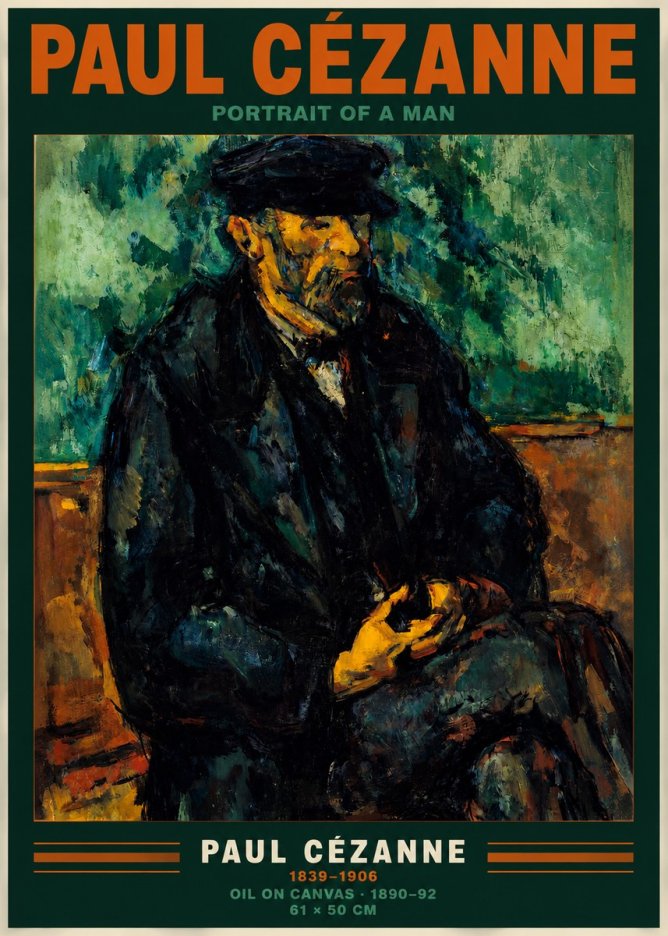 Paul Cézanne Portrait of a Man I No2 - Plakat