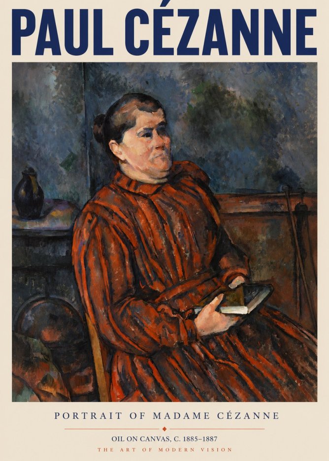 Paul Cézanne Portrait of Madame Cézanne I No2 - Plakat
