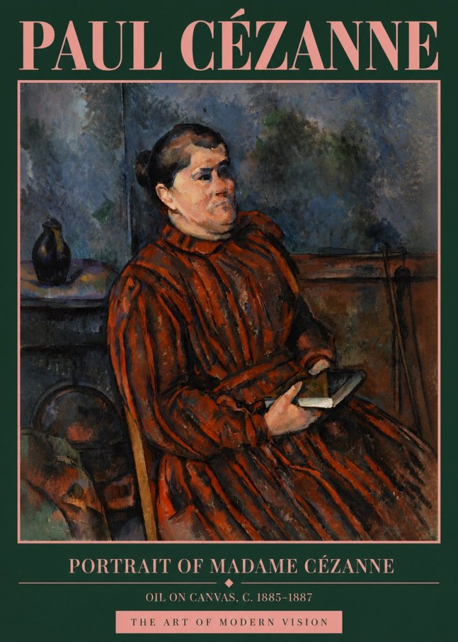 Paul Cézanne Portrait of Madame Cézanne I No4 - Plakat