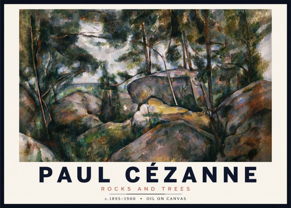 Paul Cézanne Rocks and Trees II No3 - Plakat
