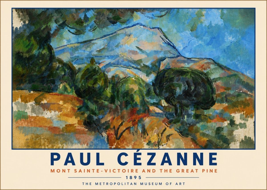 Paul Cézanne Mont Sainte-victoire and the Great Pine No6 - Plakat
