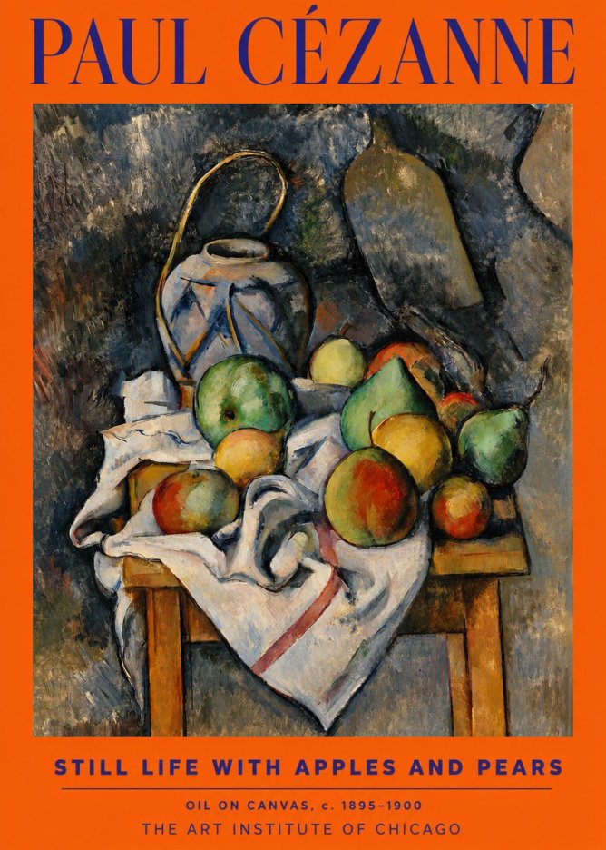 Paul Cézanne Still Life with Apples and Pears No2 - Plakat