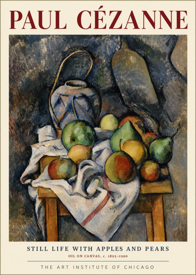 Paul Cézanne Still Life with Apples and Pears No4 - Plakat