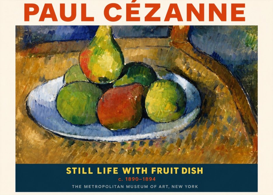 Paul Cézanne Still Life with Fruit Dish No2 - Plakat