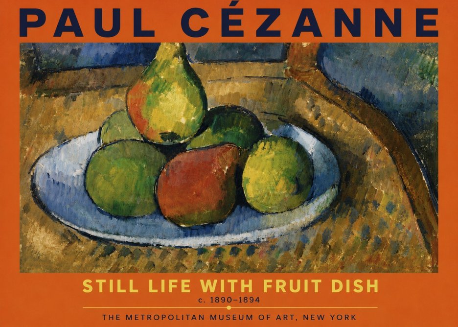 Paul Cézanne Still Life with Fruit Dish No6 - Plakat