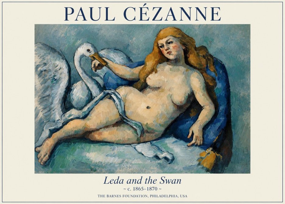 Paul Cézanne Leda and the Swan No1 - Plakat