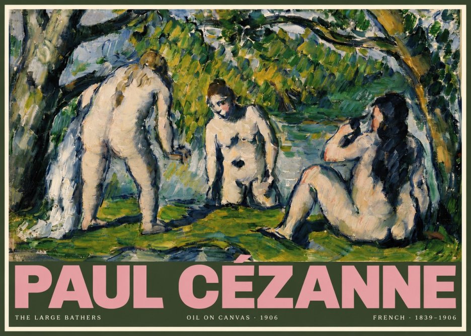 Paul Cézanne The Large Bathers V No2 - Plakat