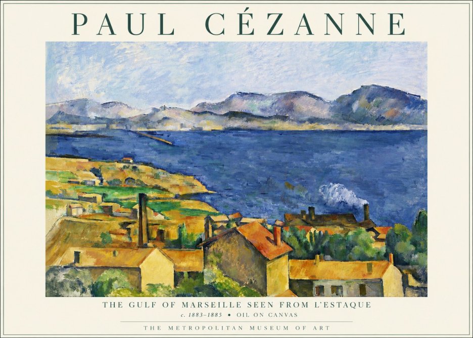 Paul Cézanne The Gulf of Marseille Seen from L'estaque No3 - Plakat