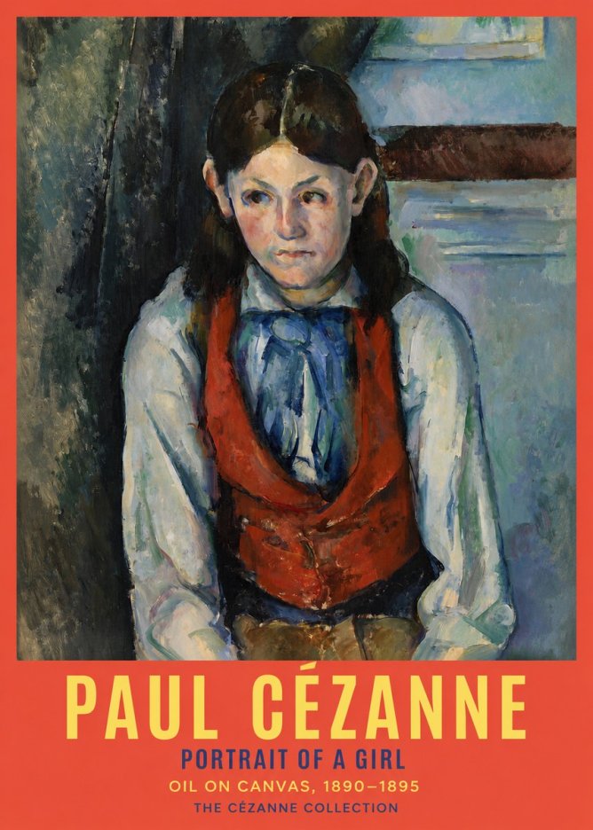 Paul Cézanne Portrait of a Girl No2 - Plakat