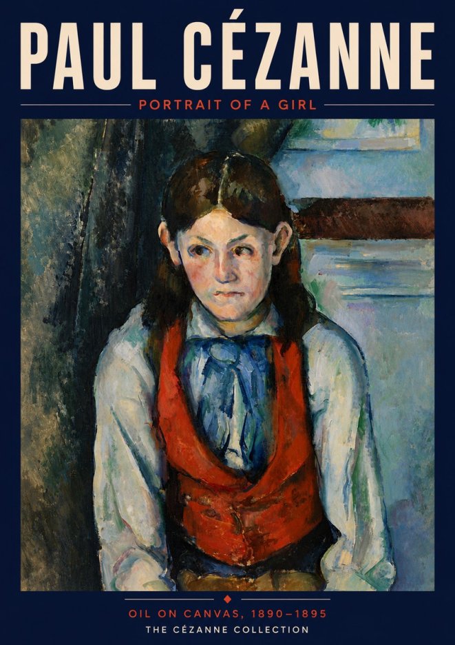 Paul Cézanne Portrait of a Girl No6 - Plakat